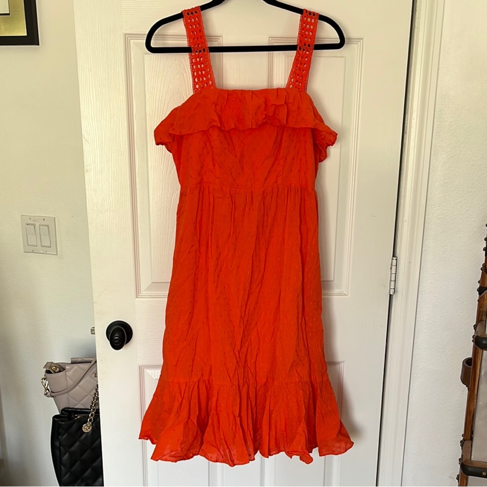 J.Crew 100% Cotton Ruffled Dress